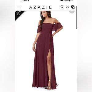 Azazie “sue” bridesmaid dress color Cabernet
